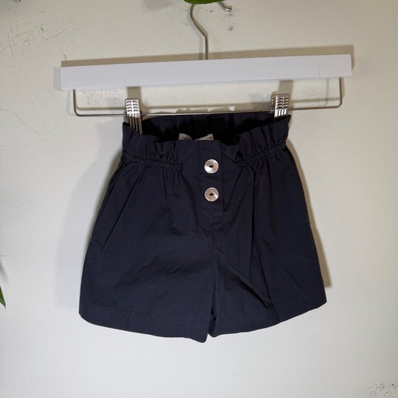 Zara Kids Navy Blue Popplin 100% Cotton Preppy Pull On Shorts - Picture 1 of 7